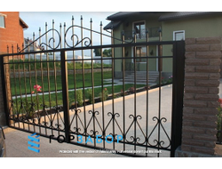 Крепкие кованые ворота двухстворчатые купить от производителя