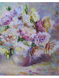 Круглова С. Н. "Душевный разговор",  холст / масло,  50 х 40 см.,  2011 г.