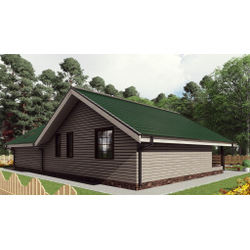 Одноэтажный каркасный дом с тремя спальнями 140м² (SK4)