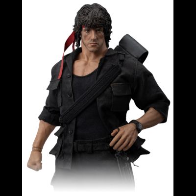 Джон Рэмбо в черном (Сильвестр Сталлоне)  - Коллекционная ФИГУРКА 1/6 scale John Rambo 2.0 (3Z03280W0) - Threezero