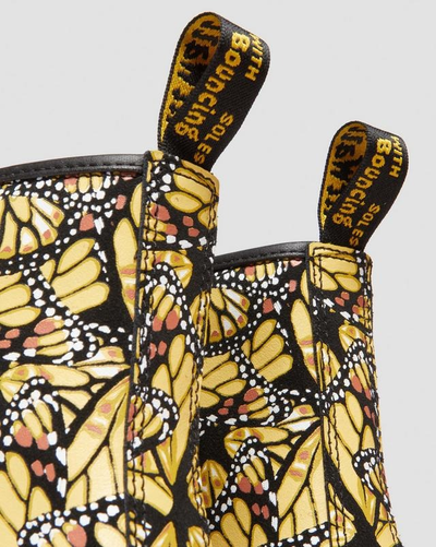 Ботинки Dr Martens 1460 Pascal Butterfly Print Suede Yellow