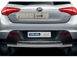 Защита заднего бампера d42+d42 для Lifan X50 (2015-…)