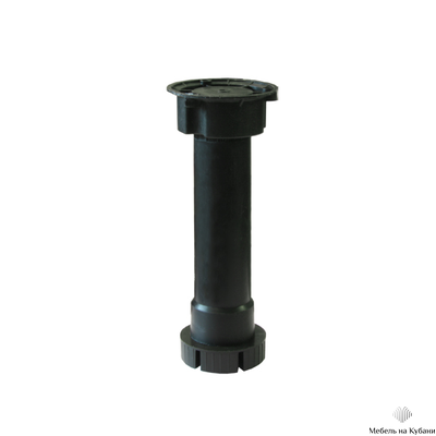 Опора кухонная регулируемая 145-165мм, разборная, черная (без клипсы) под саморез