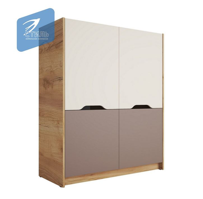 Шкаф для одежды ШК-004 РИЧ Миндаль/Глиняный серый (Стиль)