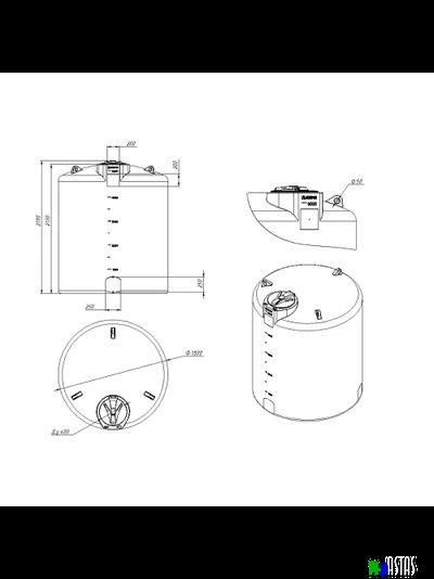 Емкость Экопром TOR 5000 л, цвет Синий