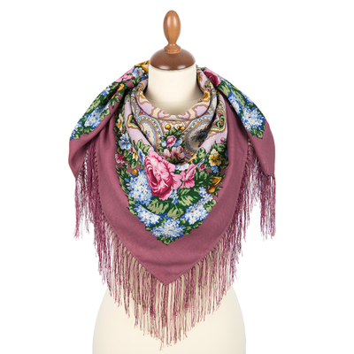 Павловопосадский платок Домашний очаг 1829-2