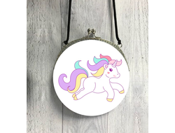 Сумка круглая Единорог №3
