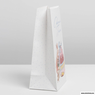 Пакет подарочный без ручек «Светлой Пасхи!», 10 × 19.5 × 7 см