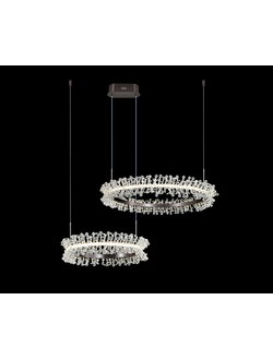 08245 12 PA Подвес диммируемый Лаура матовый никель w90*60 (d40+60) h150 Led 60W (4000K) с пультом ДУ