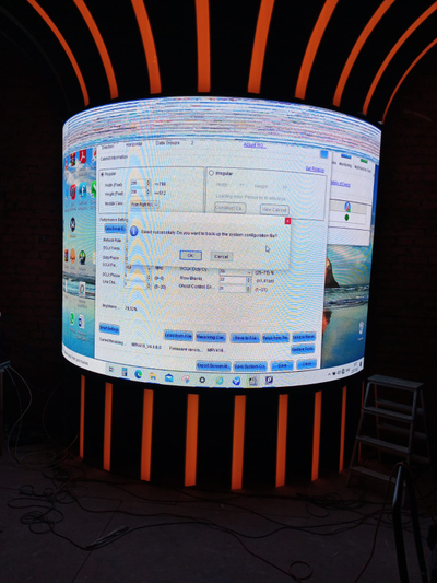 Радиусный кабинет для светодиодного экрана