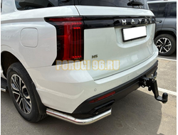 Защита заднего бампера  угловая Папа Тюнинг d60 для Haval H5 2024-