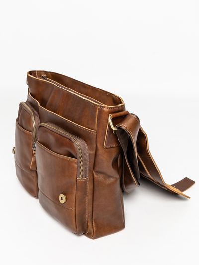 Кожаная мужская сумка Madruzzo Premium brown (арт. 
5068-63)