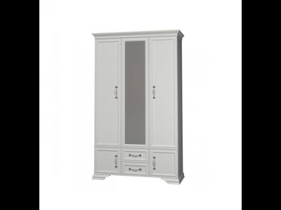 Шкаф распашной ШР-3 "Грация" с зеркалом и выдвижными ящиками (Браво мебель)