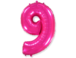 Фольгированная цифра - Малиновая