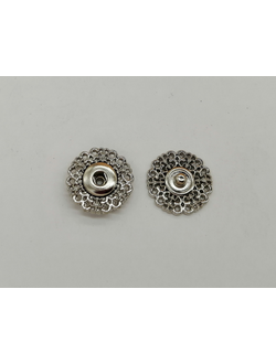 Кнопка декоративная 25 мм серебро, дизайн В88-37