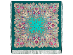 Павловопосадский платок Зимняя роза 2016-12