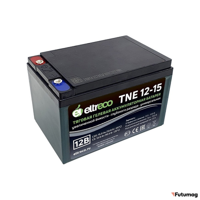 Тяговый аккумулятор Eltreco TNE12-15 (12V12A/H C3) болт