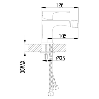 Смеситель для биде Plus Factor LM1608C