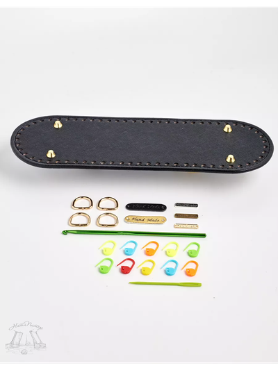 Донышко 30 на 10 и крючок с фурнитурой для вязания