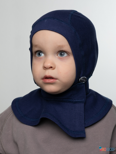 Шапка-шлем 24301-01 95%хлопок 5%лайкра, темно-синий 42-44