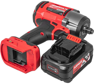 Гайковерт ударный аккумуляторный бесщеточный 1/2" 1180Nm 18V 4.0Ah ARNEZI R9000005