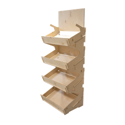 (МКФ0600) Мебель-конструктор из фанеры напольный стеллаж "Зиг-Заг"