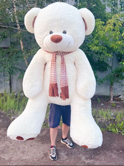 Гигантский плюшевый медведь 280 см бежевый Михель