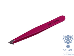 Пинцет Nikk Mole скосый (малина)