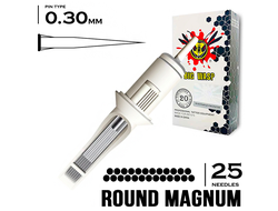 (УЦЕНКА) 25RM/0,30 mm - Round Magnum "BIG-WASP" (STANDARD WHITE)