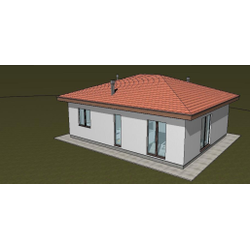 Одноэтажный дом с тремя спальнями 89м² (S68)