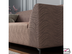 Чехол на 2х местный диван Жаккард Волна Капучино. Россия