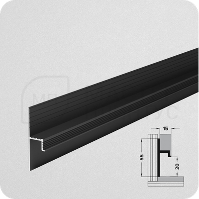 Скрытый плинтус Лука Плт 55.2500.015 Черный