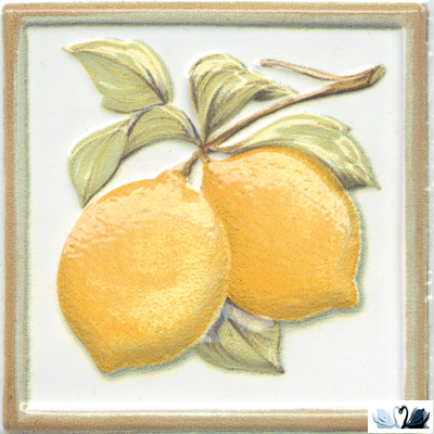 Декор Kerama Marazzi Капри Лимончики 9.9x9.9 см глянцевый