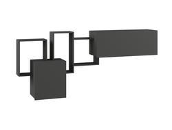 ПОЛКА НАВЕСНАЯ "МАДЕРА" (графит), 2400*900*300