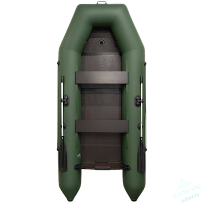 Лодка ПВХ Мастер Лодок Барс 2900 Слань-книжка Киль Зелёная