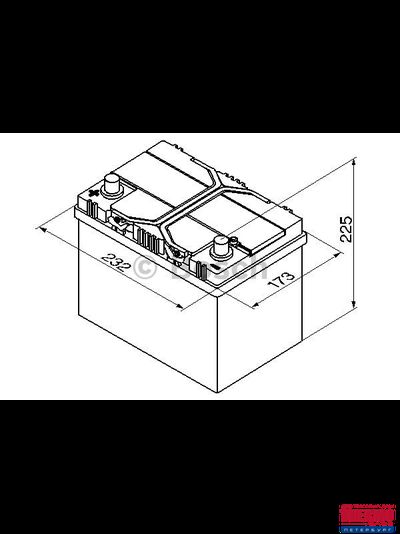 Термокейс ТК-А3 Asia box, подходит для авто с АКБ А/h: 60, 65 (D23), Габариты, мм: 232x173x225