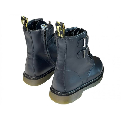 Ботинки Dr. Martens 1460 Alt с ремнями черные