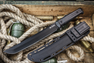 Охотничий нож Sensei AUS-8 Black Titanium