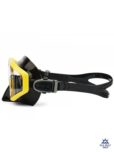 Маска для дайвинга Sargan &quot;ПАНОРАМА&quot;  детская черно-желт.