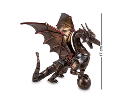 Модель № WS-296: Статуэтка в стиле стимпанк "Дракон с шаром"