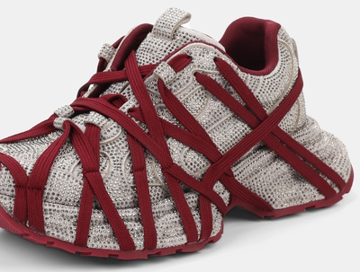 Balenciaga 3XL Extreme Rhinestones Grey Red