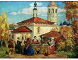 В старом Суздале, по мотивам картины Б.М. Кустодиева (алмазная мозаика) mz-mp-mf avmn