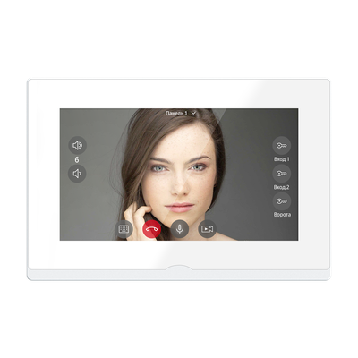 IMPULSE 7 IP WIFI KIT WHITE - комплект из 7" HD сенсорного WIFI монитора и вызывной панели с считывателем RFID-ключей Mifare, встроенный регистратор (фото) (Tuya/Smart Life)