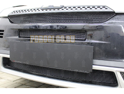 Защита радиатора Mitsubishi Outlander III 2018- (3 части) black PREMIUM