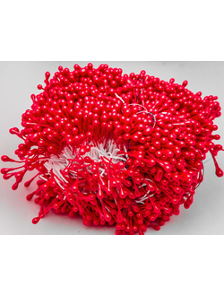 Тычинки капельки около 340 нитей , двусторонние , цвет красный