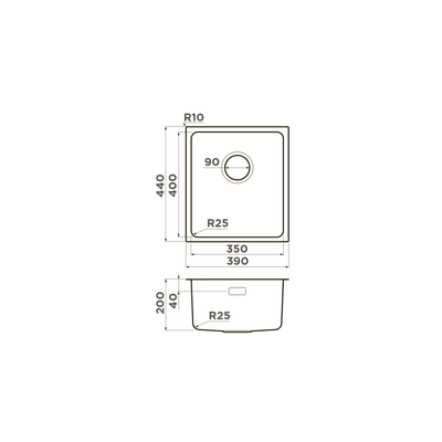 Мойка OMOIKIRI TADZAVA 39-U/I GM