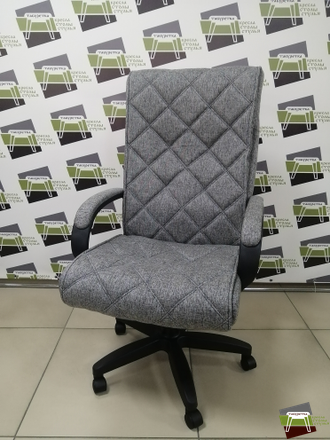 Кресло КР72 (ДЕЛМАР) ТГ ПЛАСТ К25 (ткань Крафт меланж серая)