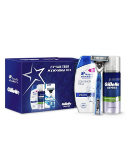 Подарочный набор Gillette Масh 3 Start + Head&Shoulders в косметичке