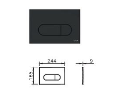 Комплект: инсталляция Vitra Core 732-5800-001 и панель смыва Root R 740-2211, черный матовый, для унитазов 3/6 л, глубина установки 12 см, 800-1874