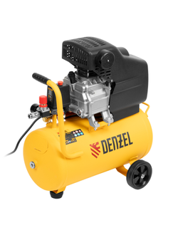 Компрессор воздушный DC1500/24, прямой привод, 1.5 кВт, 24 литра, 220 л/мин Denzel